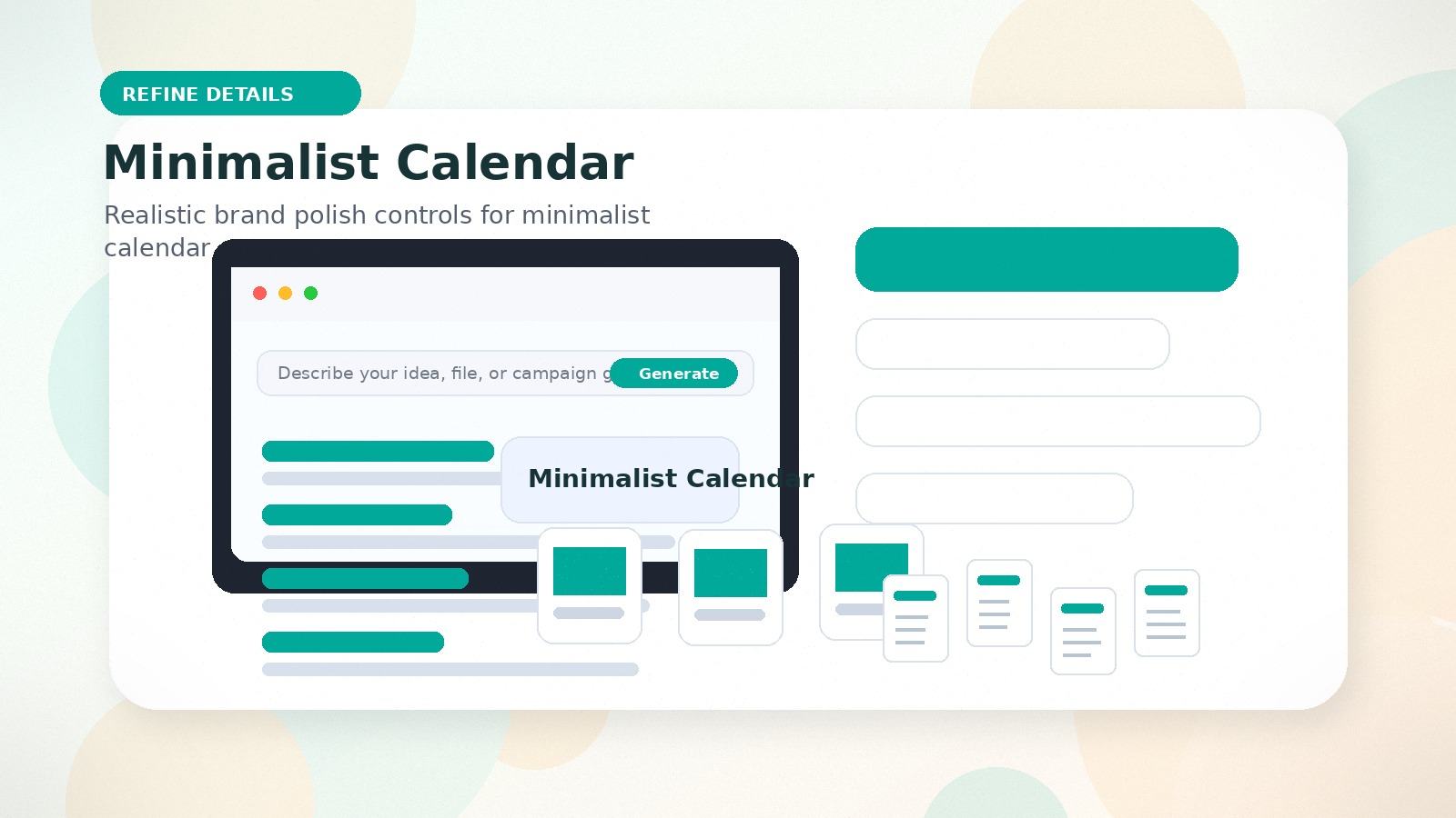 Minimalist Calendar realistic refine details visual for minimalist calendar