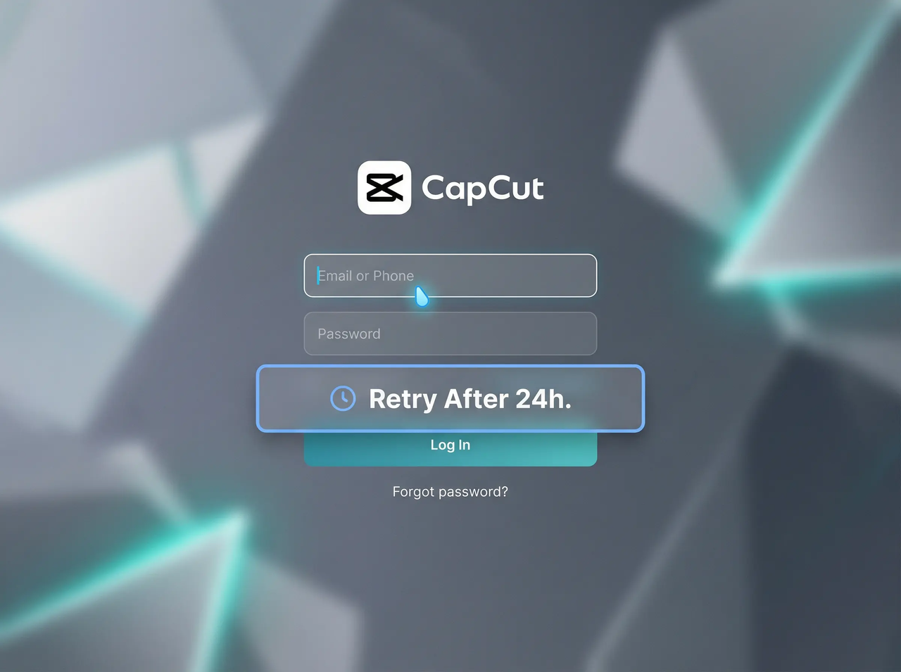 נסה שוב לאחר 24 שעות בעת הכניסה ל- CapCut