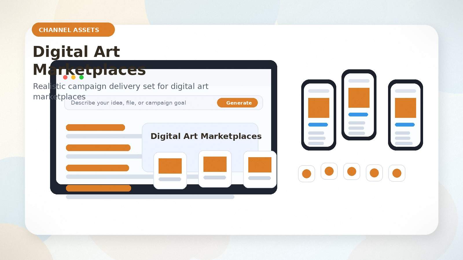 Digital Art Marketplaces realistic channel assets visual for digital art marketplaces