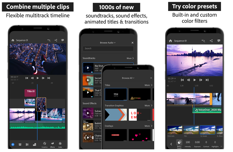 Adobe Premiere Rush - one of the best autocut video apps