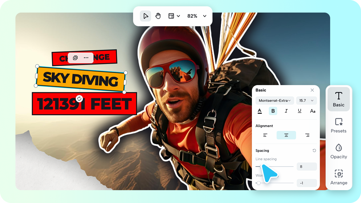 Advanced editing for typography poster design