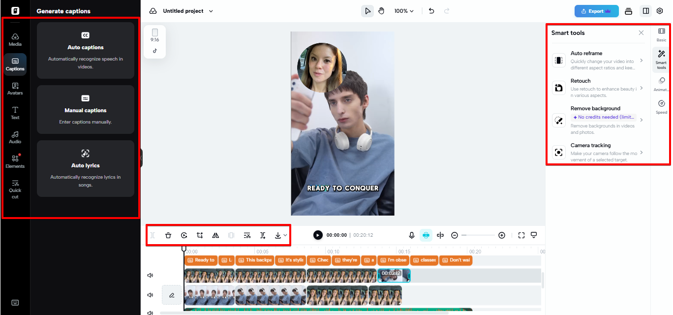 Video editor in Pippit