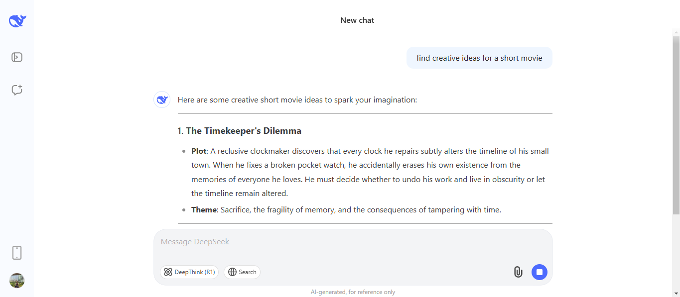 Find ideas with DeepSeek