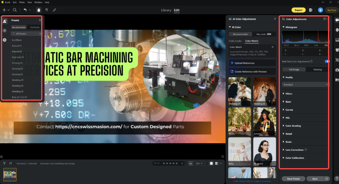 在Evoto照片編輯器中編輯影象