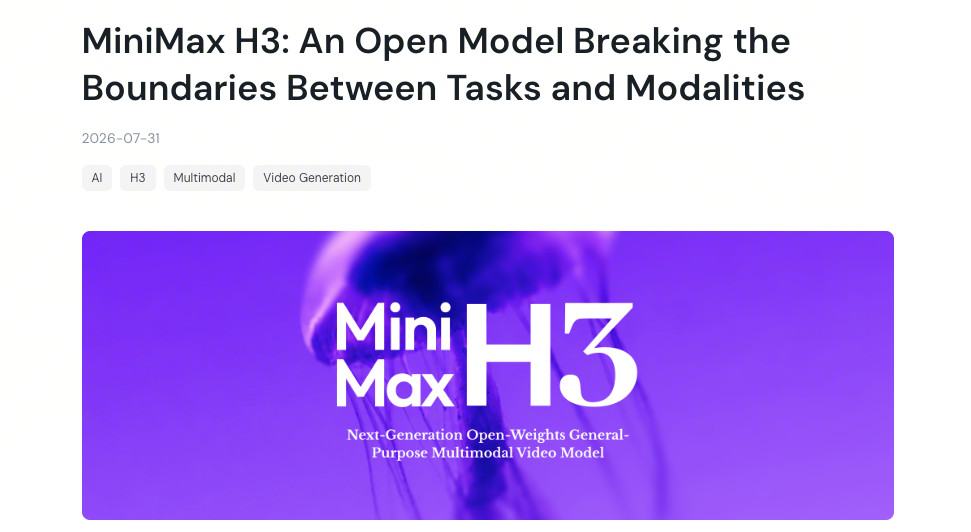 5. MiniMax H3 / Hailuo: yerel sesli multimodal V2V hareketi için en iyisi