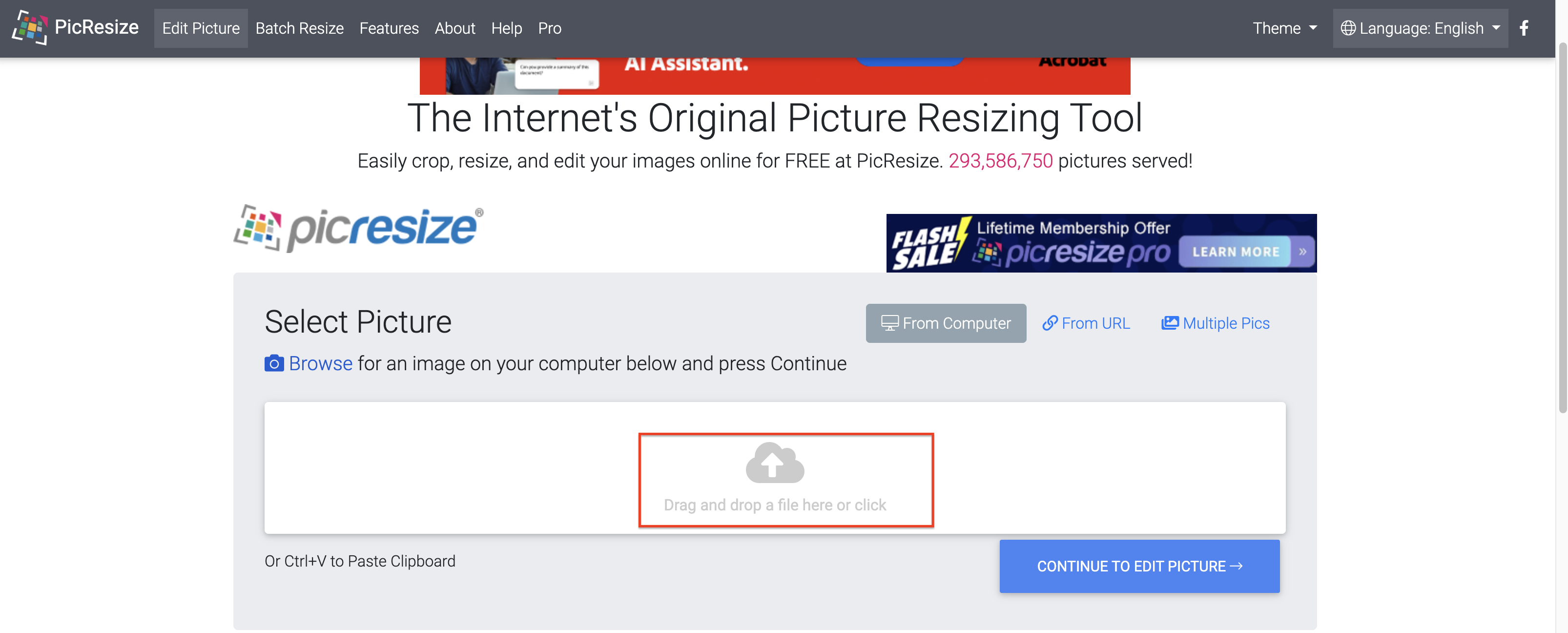 Upload the image