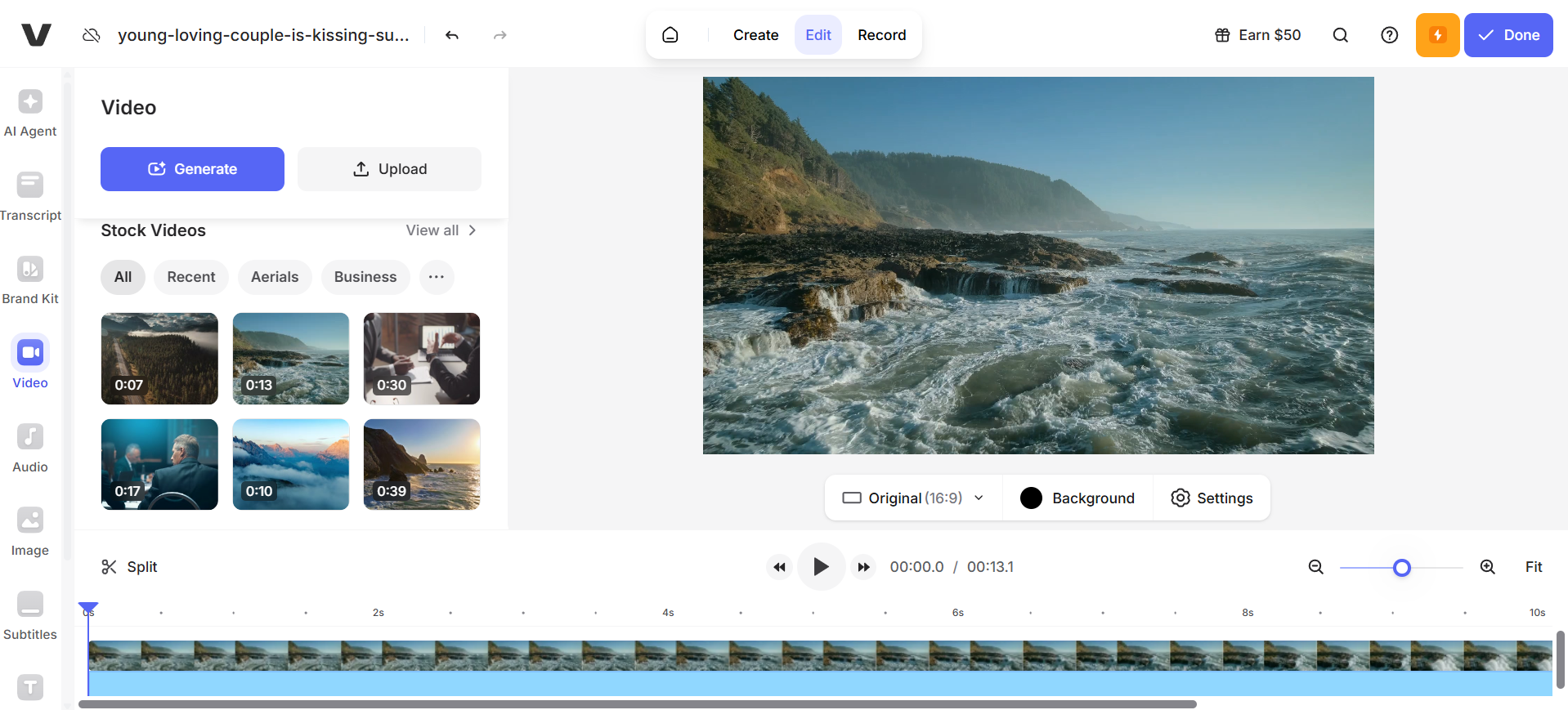 Veed slideshow video maker