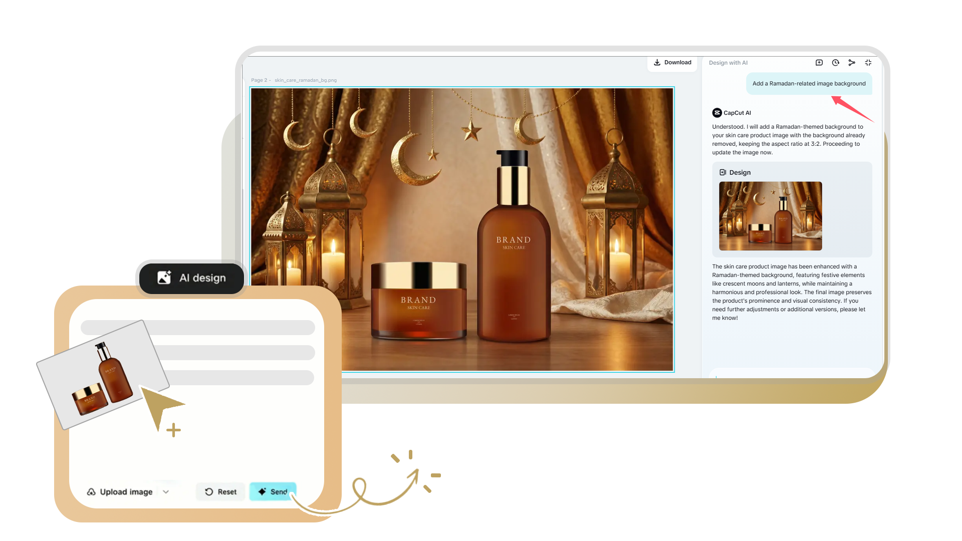 Add Ramadan theme background to the image