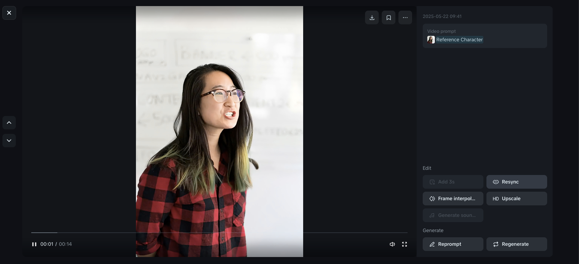 教育講師のリップシンクビデオ