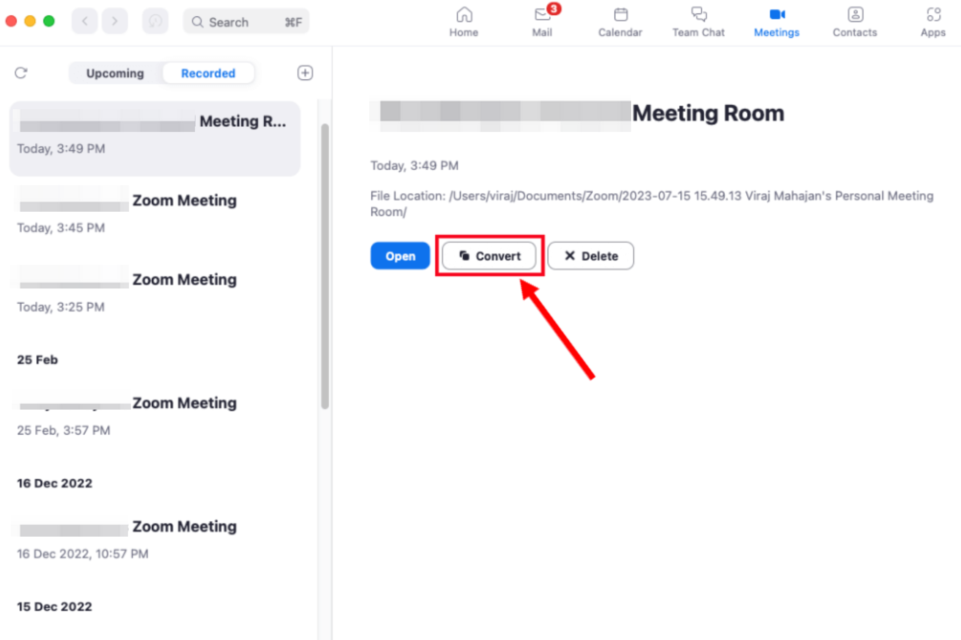 MacでZoomをMP 4に素早く簡単に変換する方法