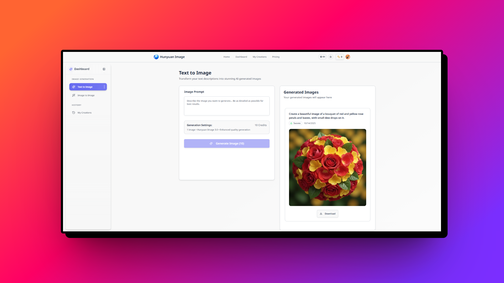 Export your AI-generated image