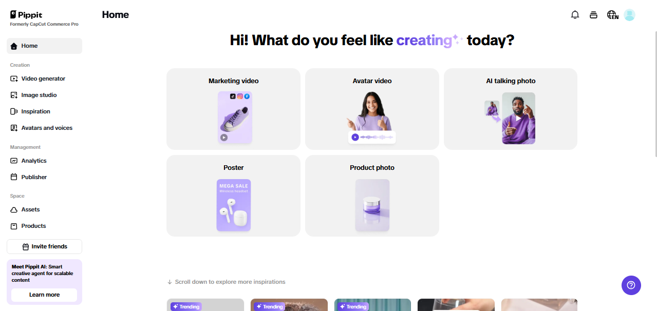 Pippit AI productivity tool