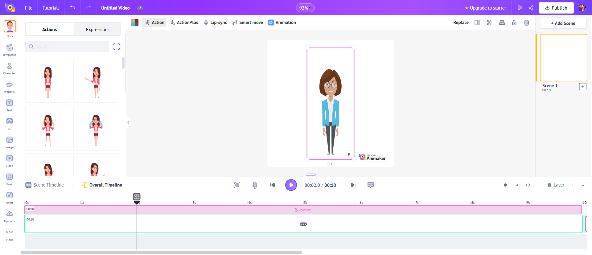 hình dạng miệng hoạt hình hát nhép