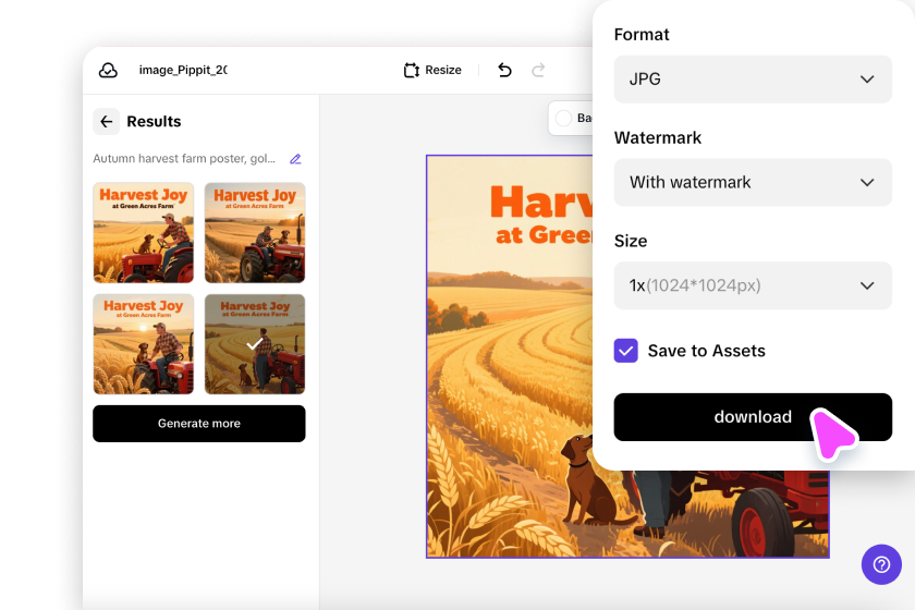 Save farming image to the device