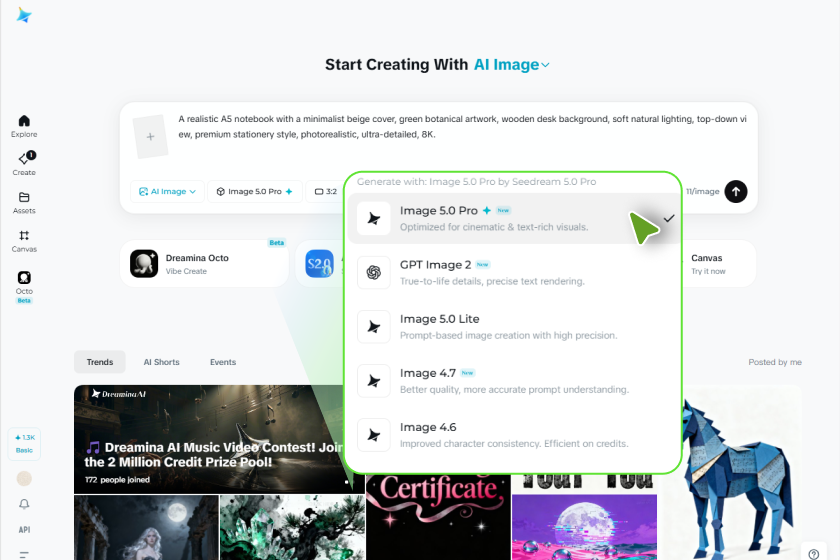 Step 2: Adjust settings and generate