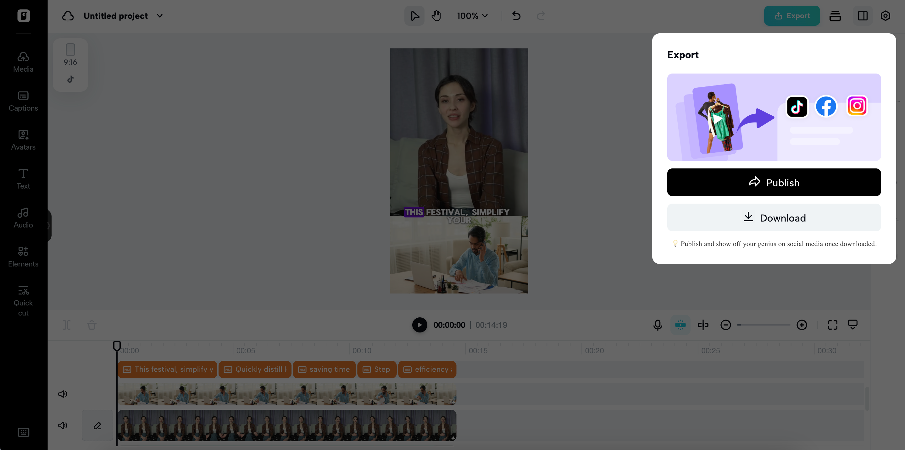 Export your video