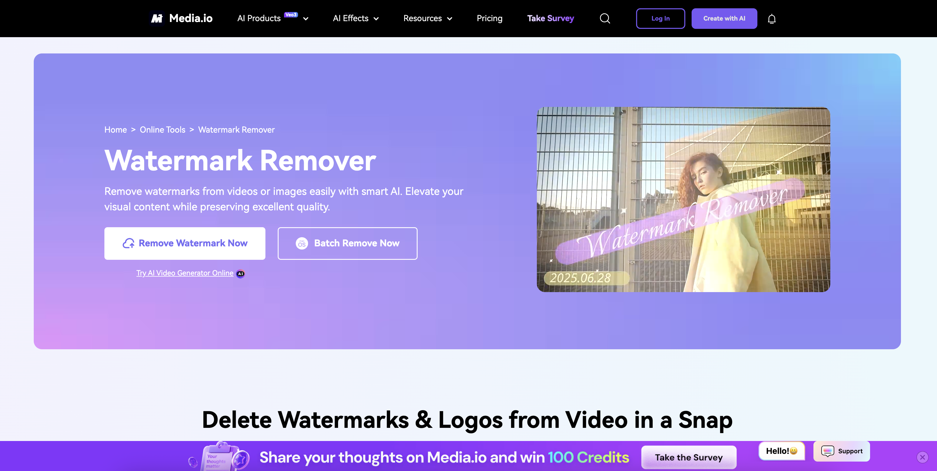 Media.io - TikTok watermark remover