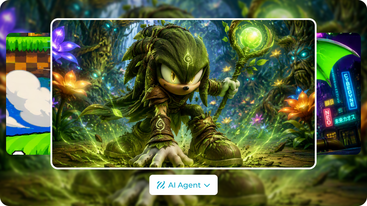 Olika samlingar av anpassade Sonic OC-stilar som sträcker sig från 2D-retro till 3D-modern