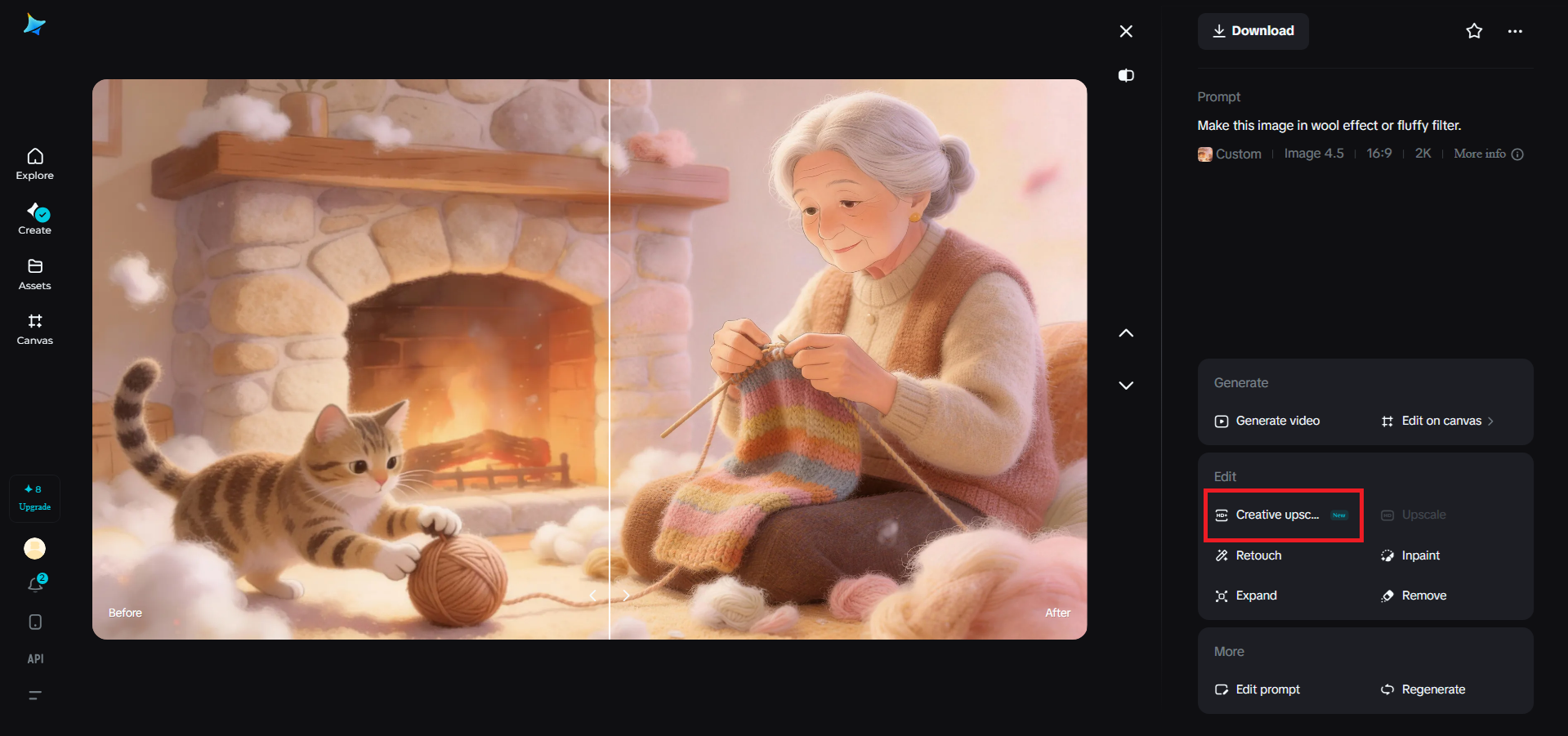 Dreamina 'da yaratıcı lüks özellik