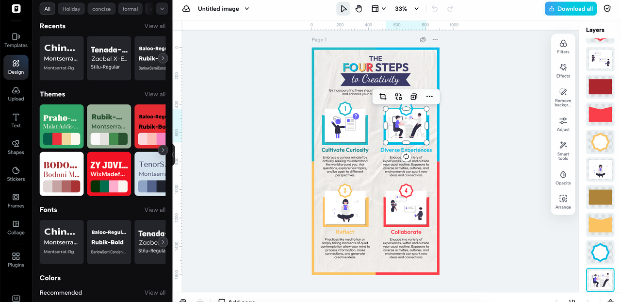 Create infographics in harmony