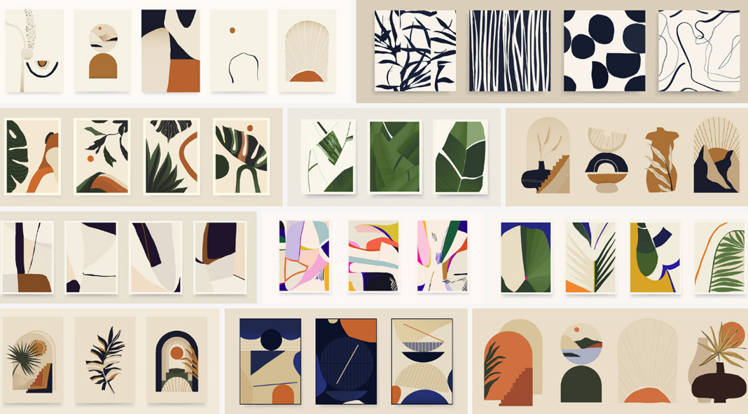 Minimalist modern collages