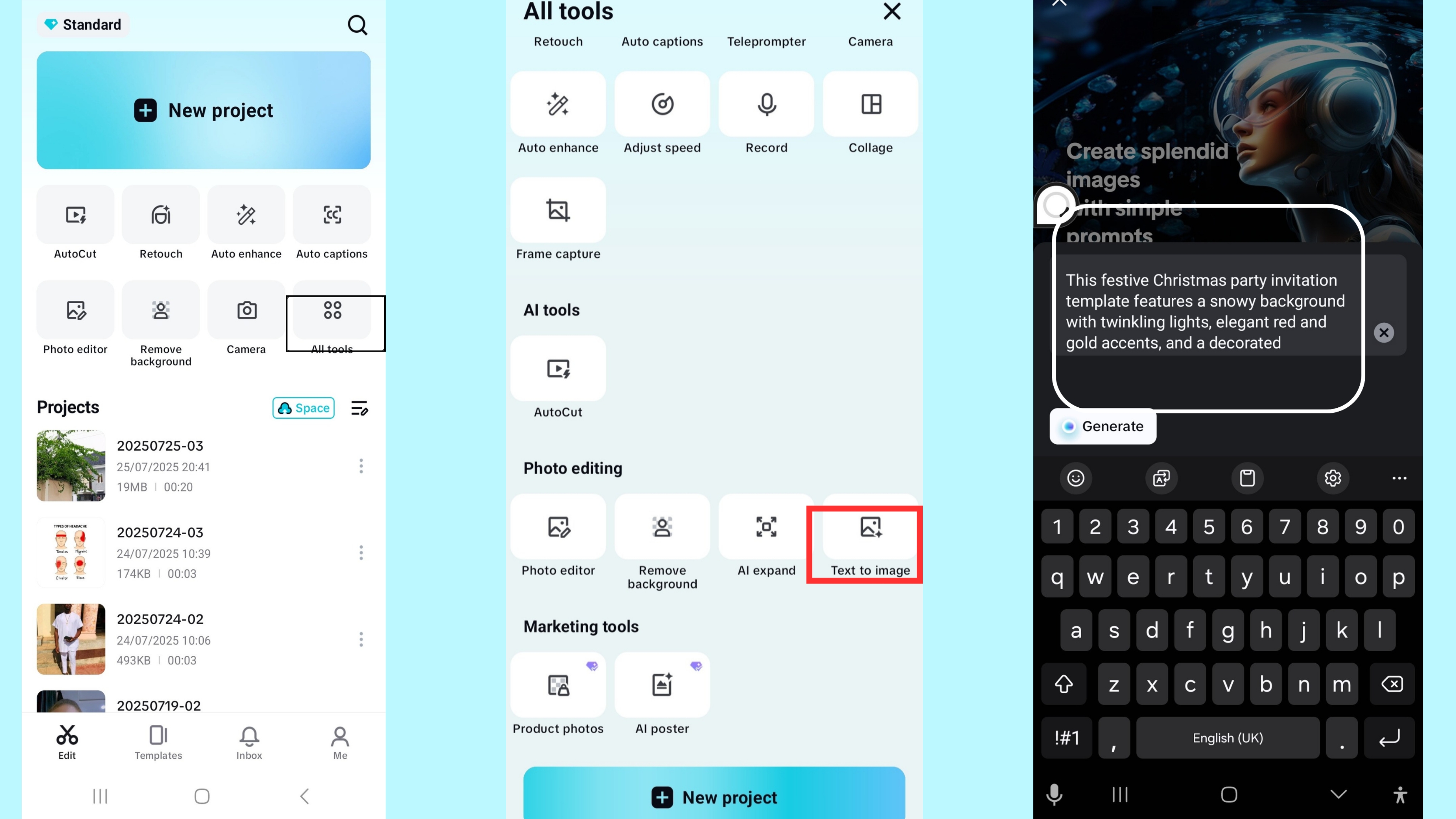 Write your Christmas invite design prompt
