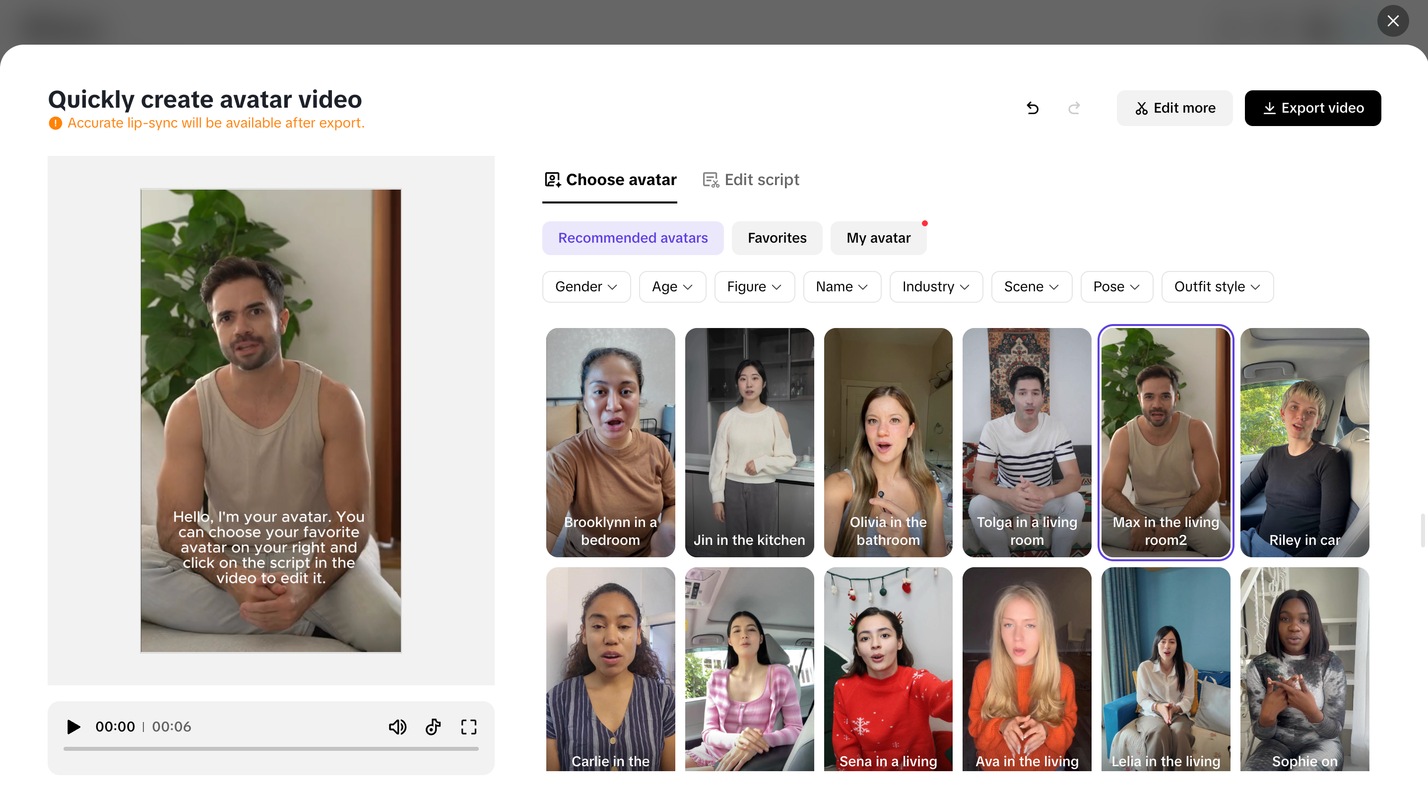 Selecione seu avatar