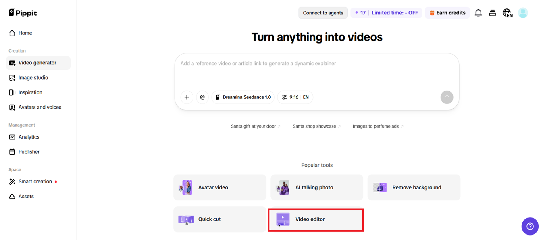 Open "Video Generator"