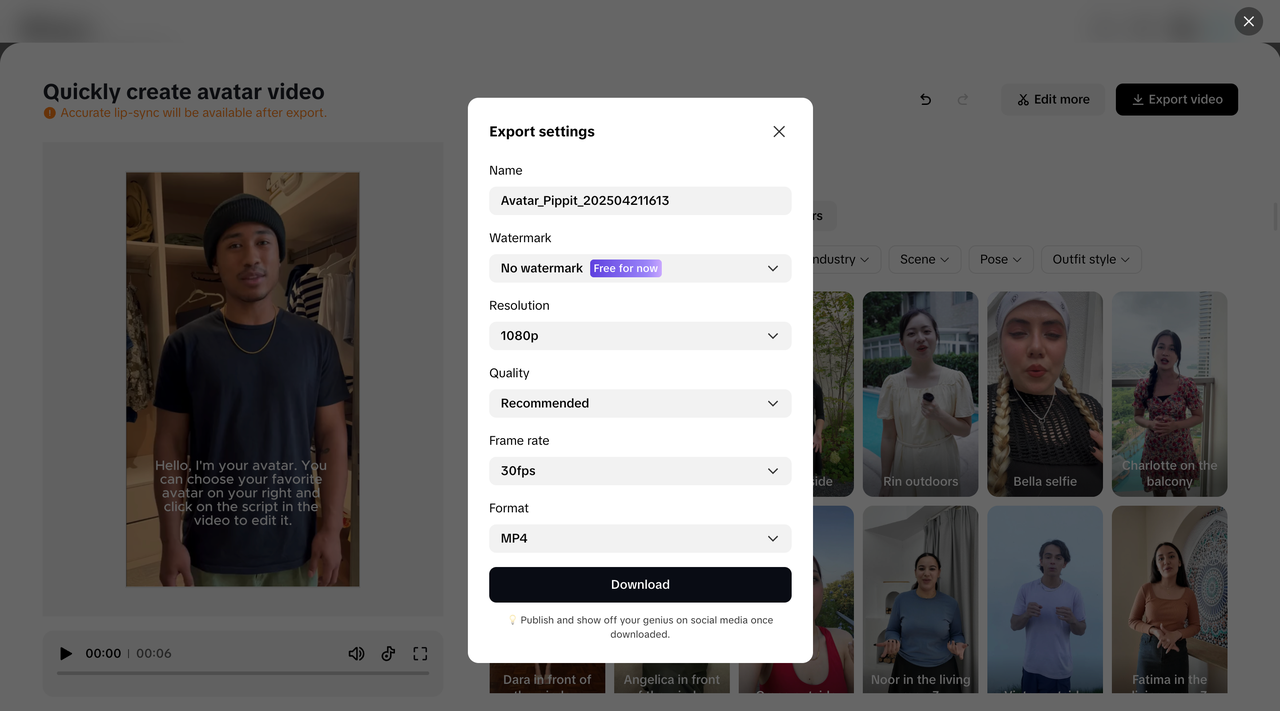 High-quality influencer exports for professional use