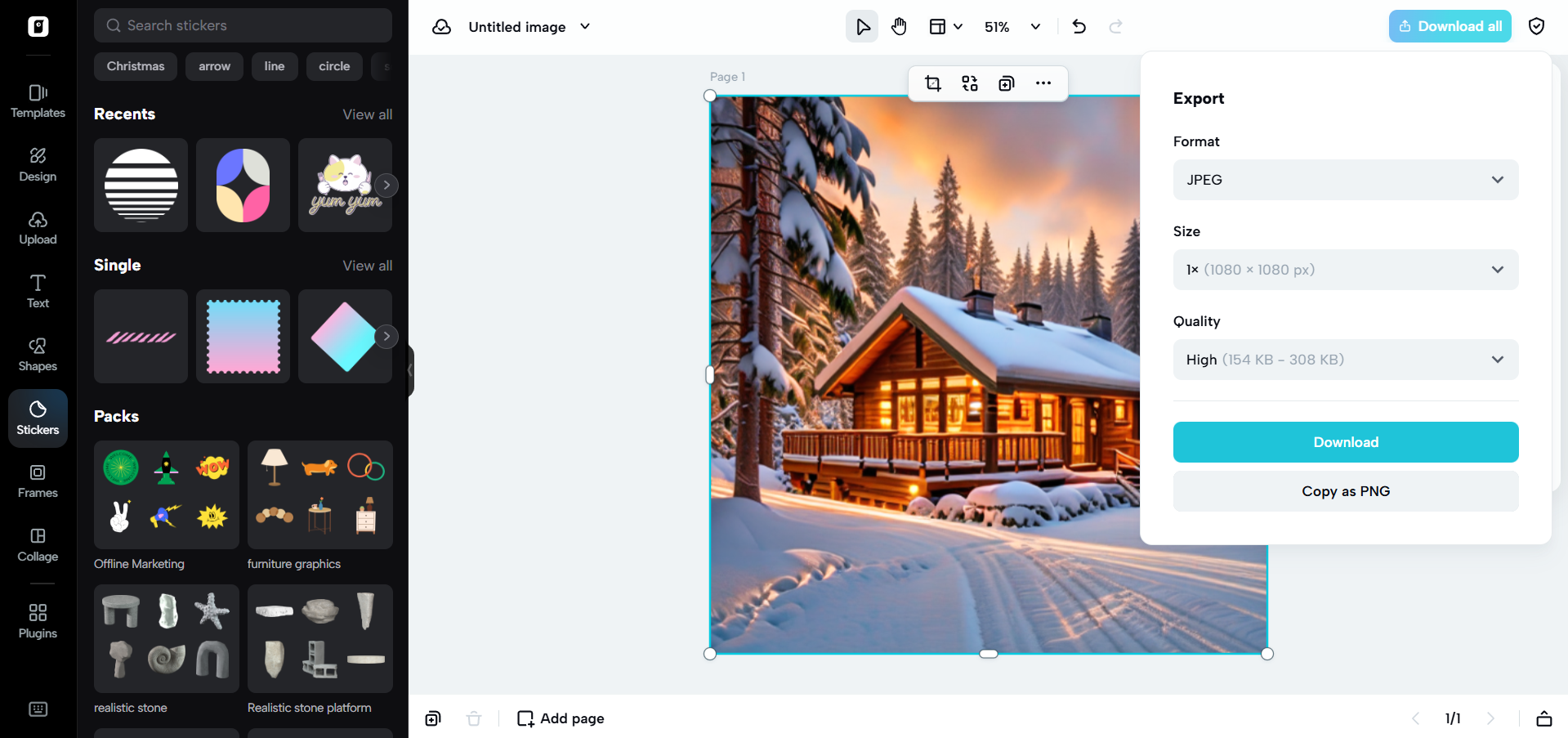 Preview and export