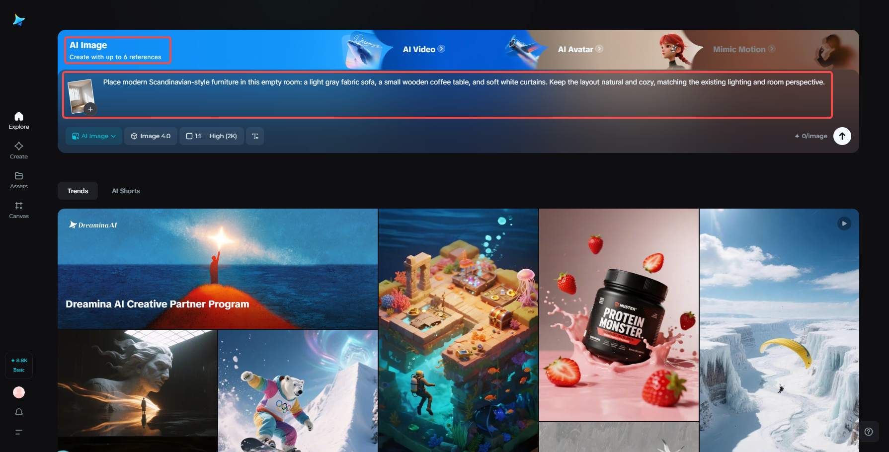 Upload your image & add prompt