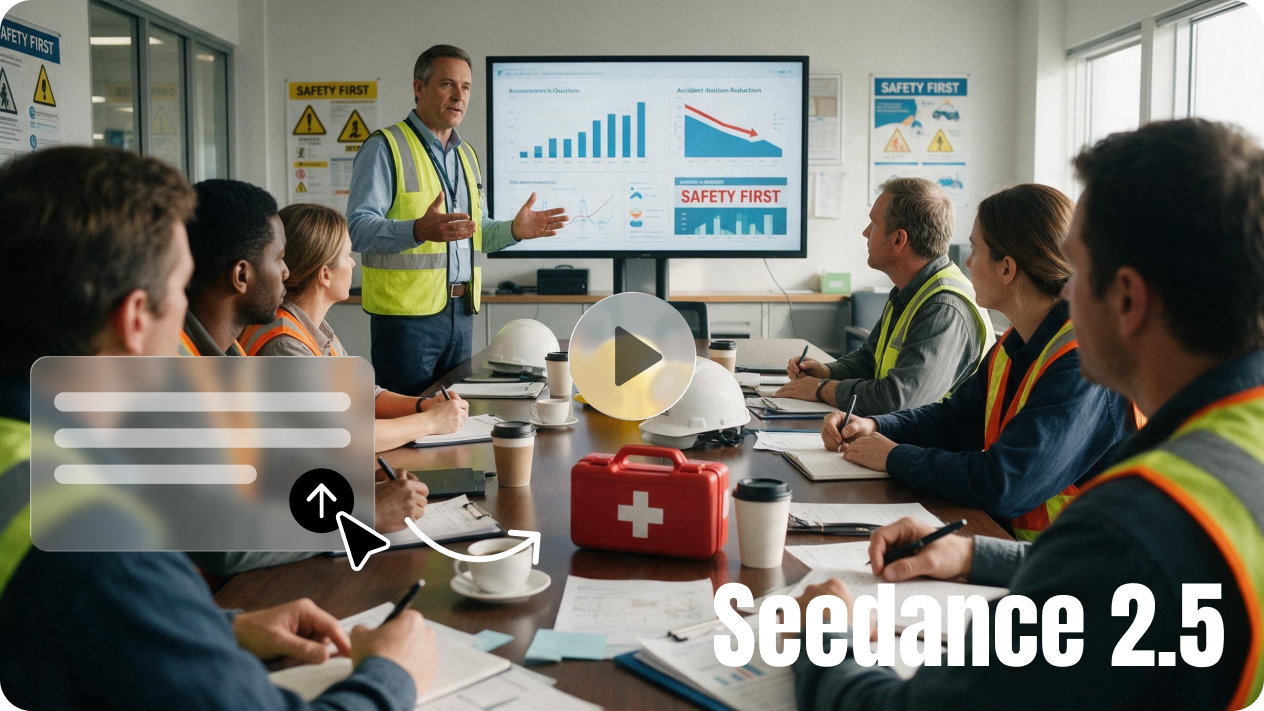  A mining workplace safety video generated in Dreamina