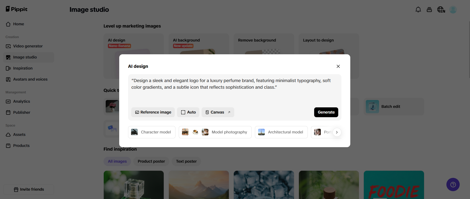 Ange instruktioner och generera