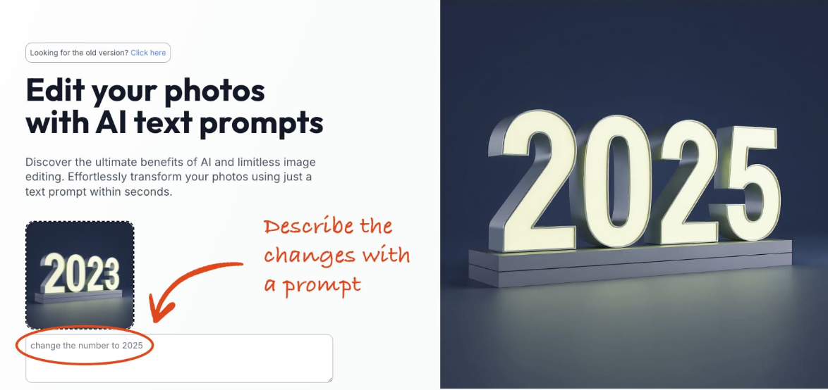 Interface of Pincel - an efficient tool to edit text in photos