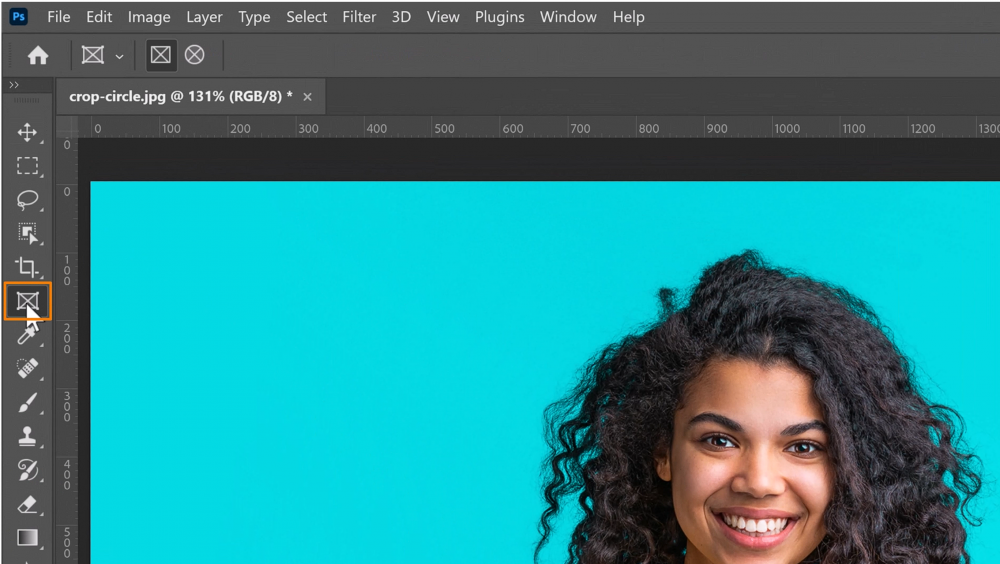 Select the Frame Tool in Photoshop