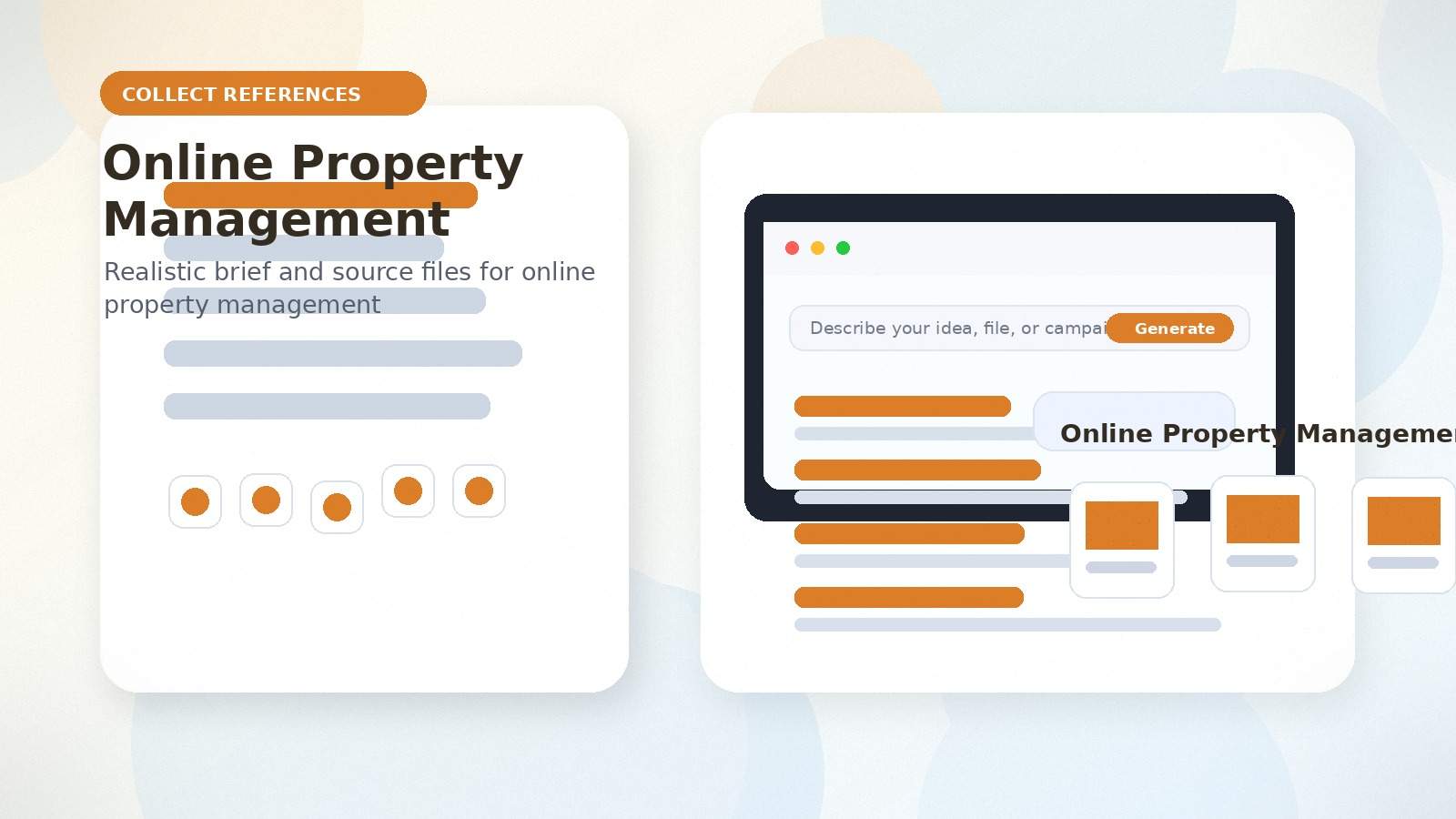 Online Property Management realistic collect references visual for online property management