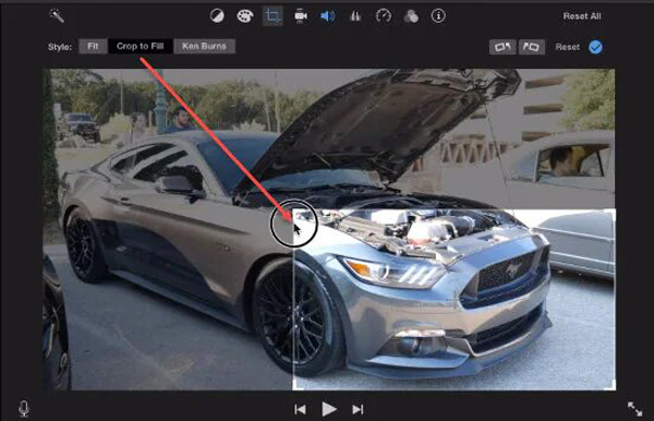 Showing how to add zoom in effect in iMovie