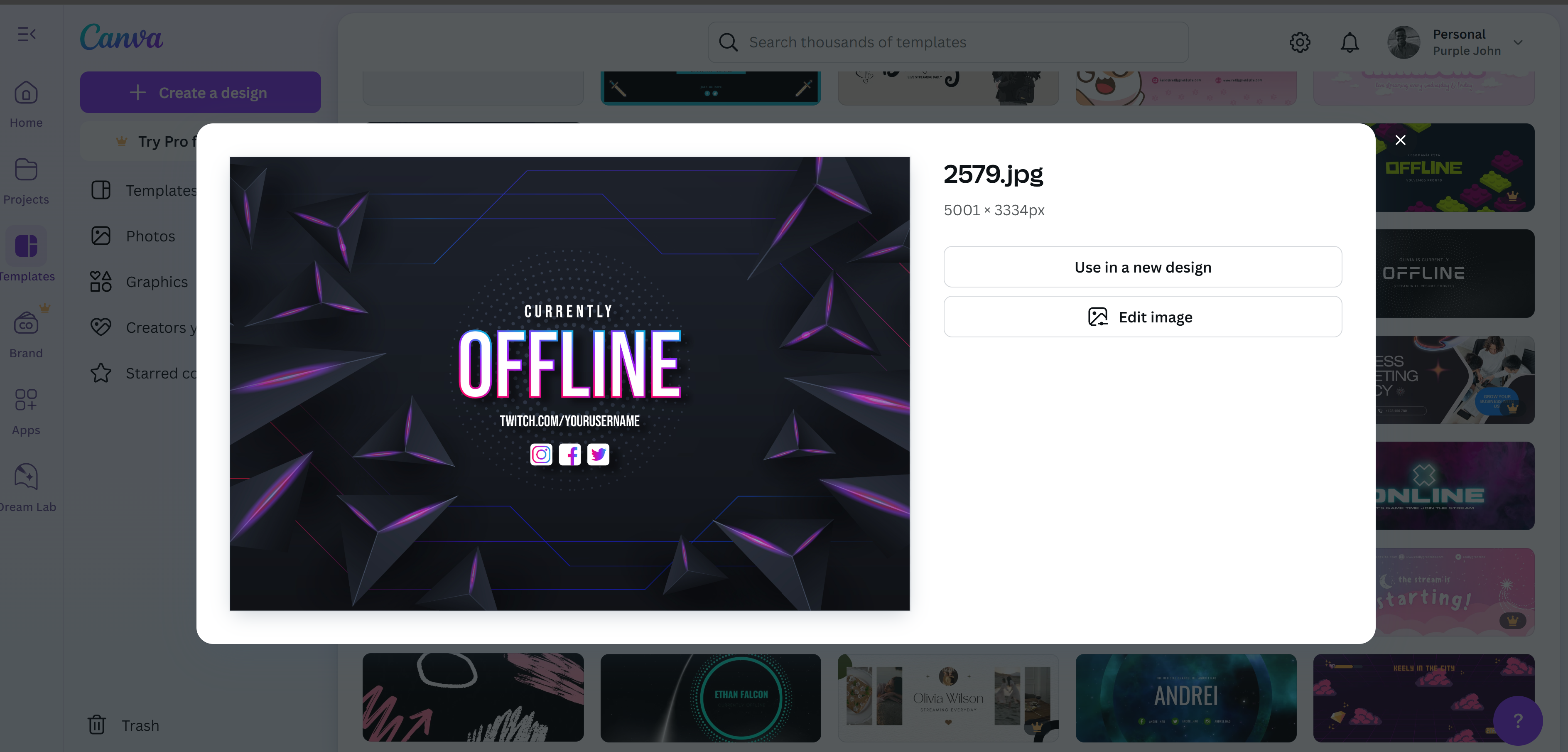 How to create a Twitch banner with Freepik