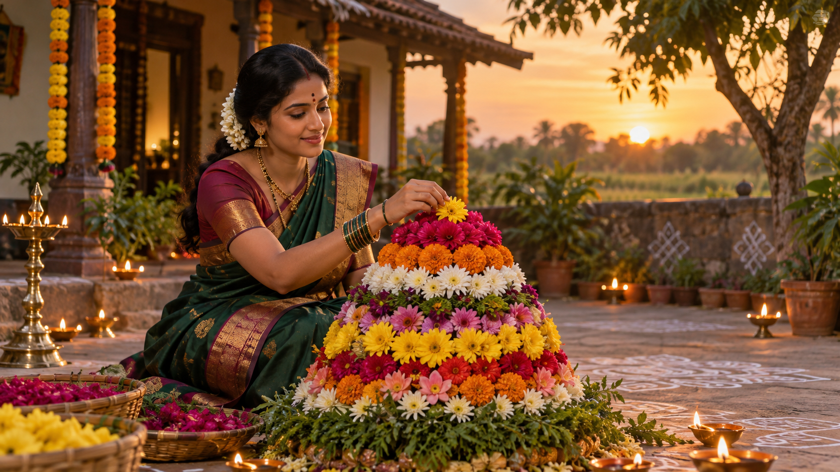 bathukamma AI prompts original scene 1