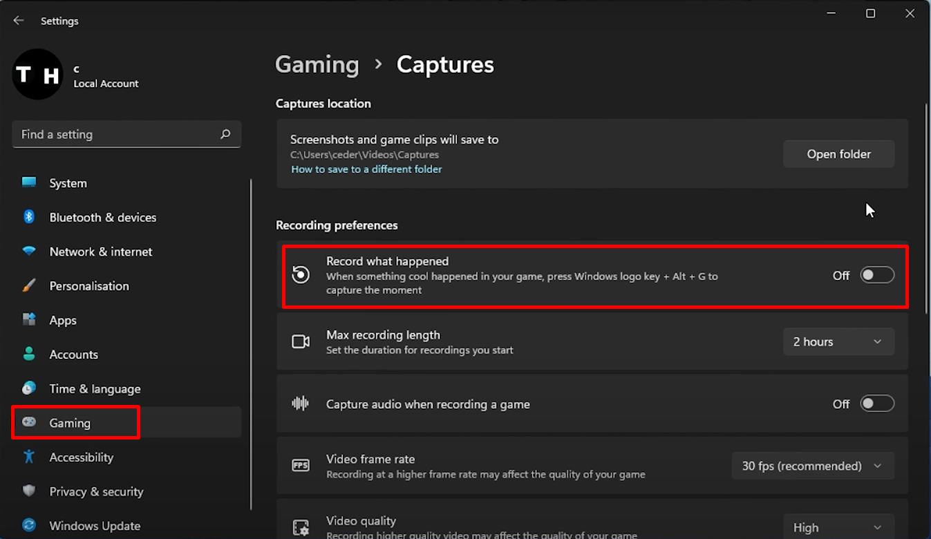 Image showing how to open the Xbox Game Bar on PC