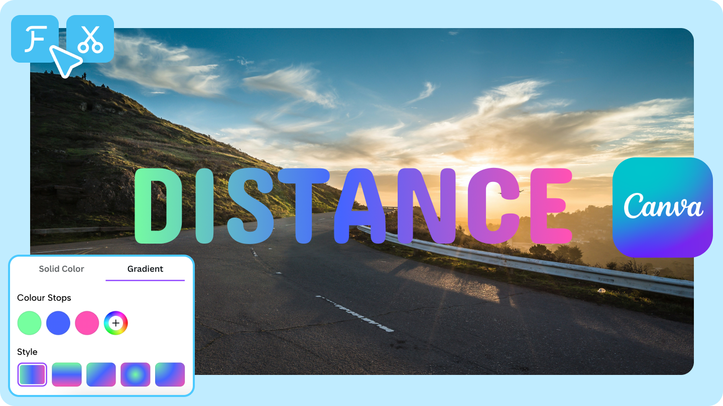 Texto degradado en canva