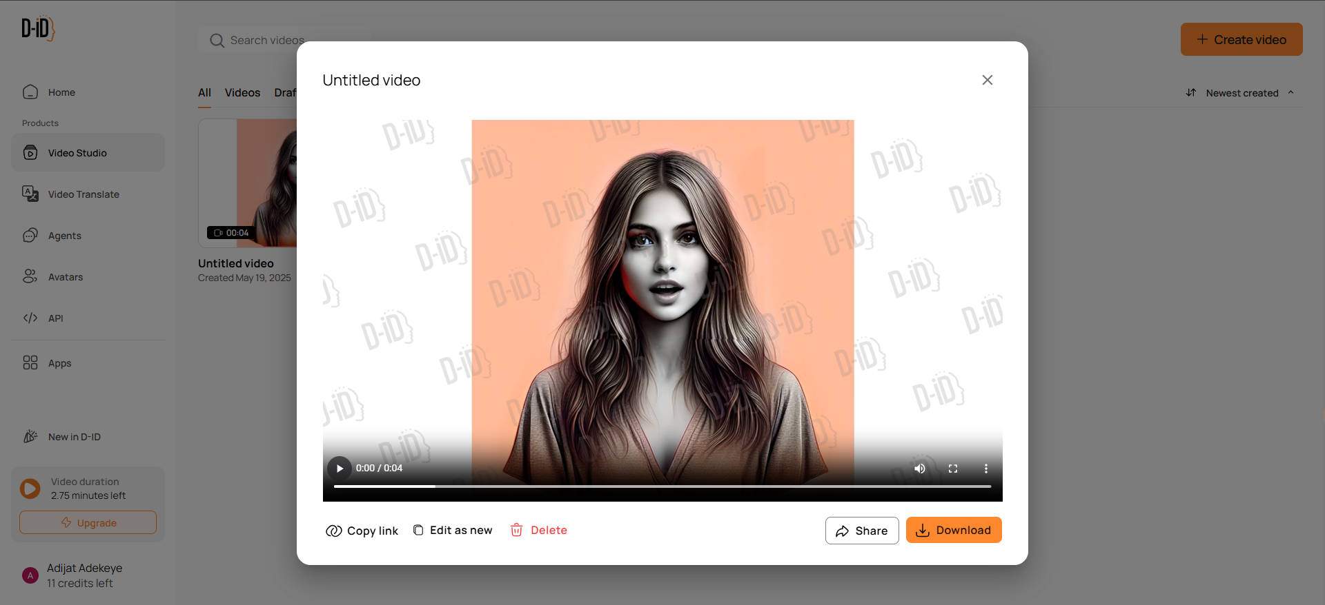 create talking ai avatar free