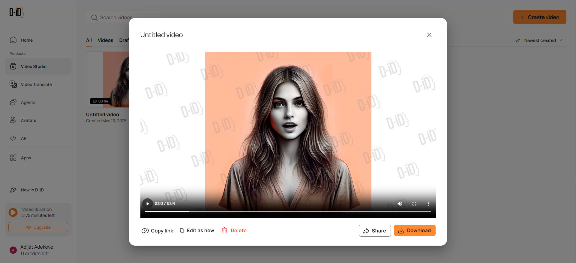 create talking ai avatar free