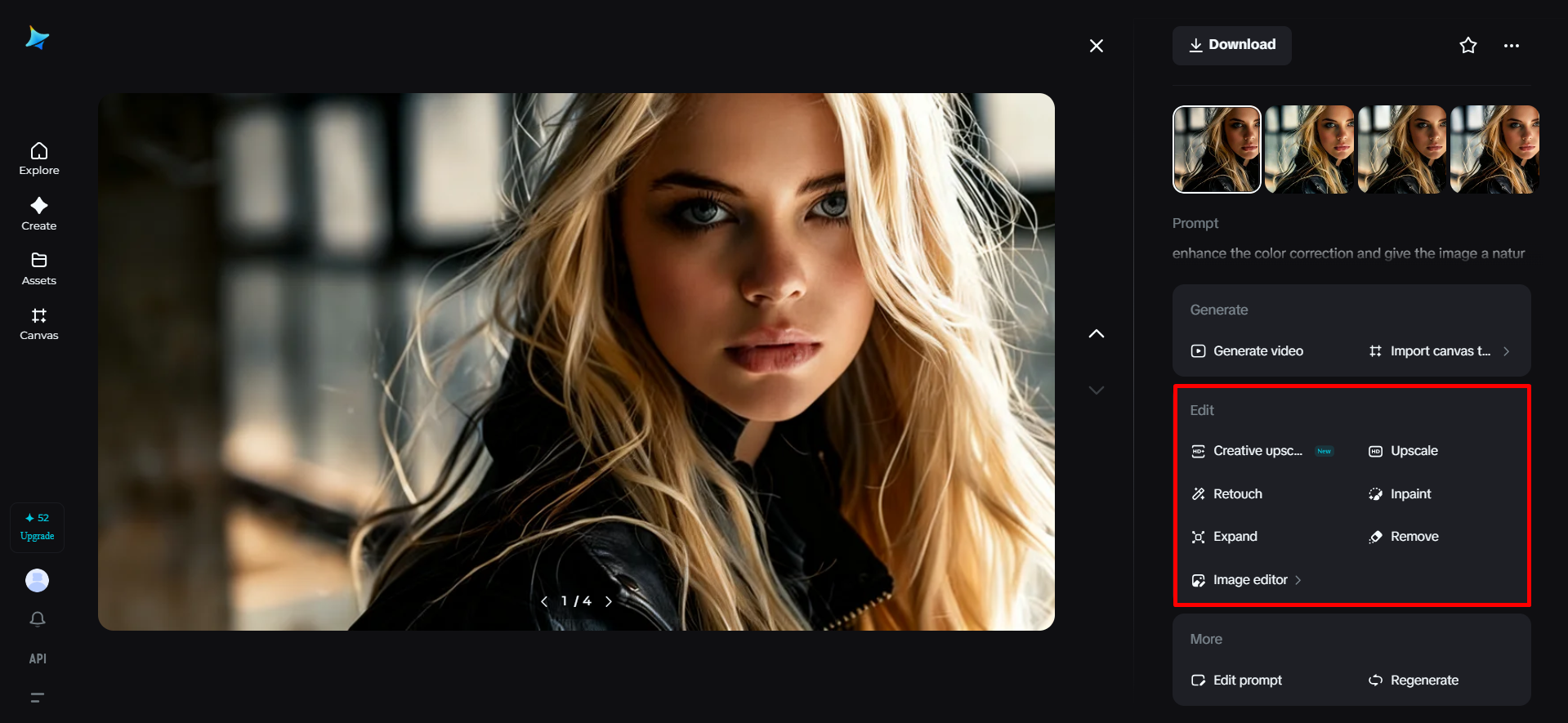 Aplicando corrección de color