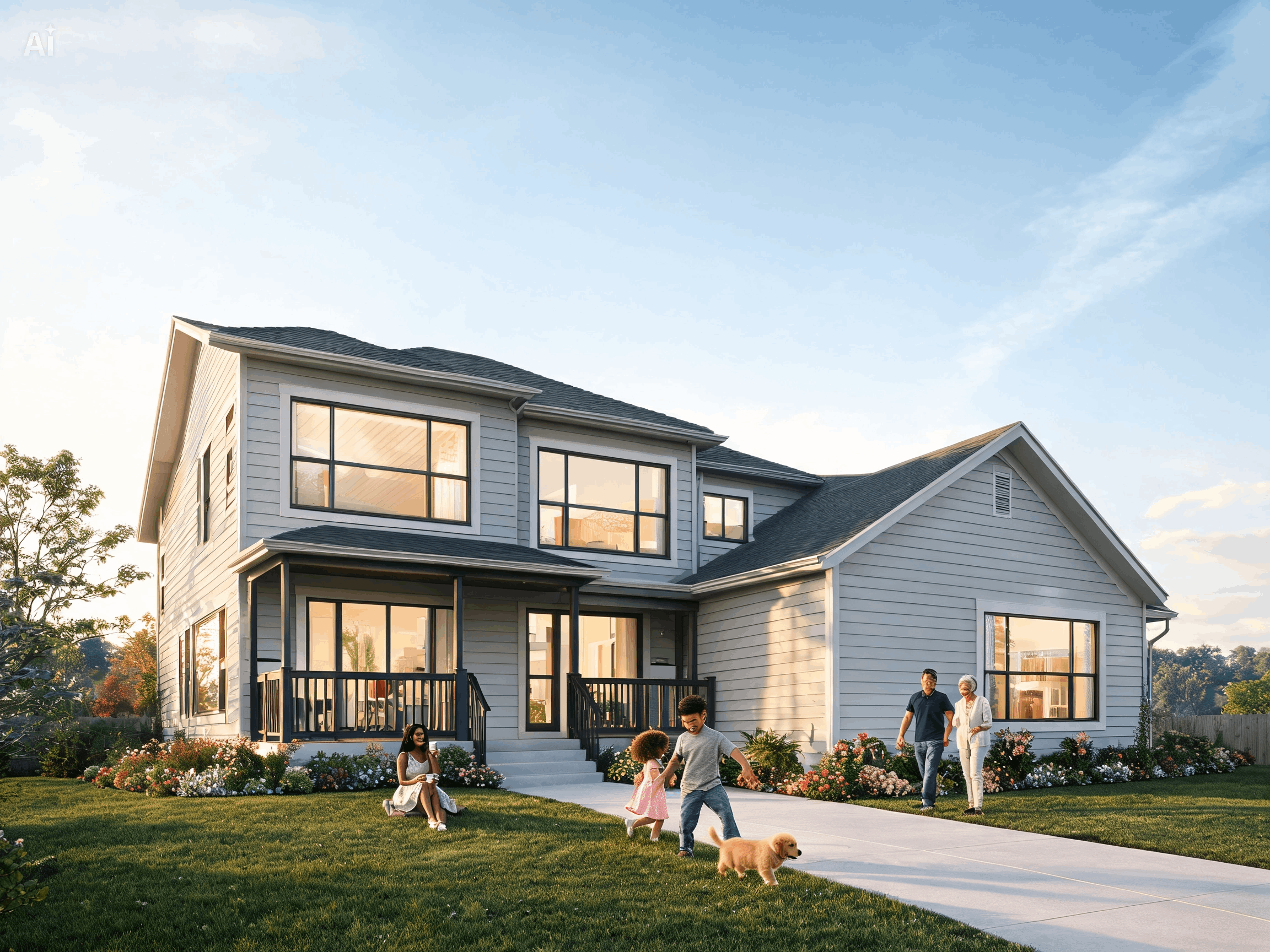 Adjust real estate exterior shots