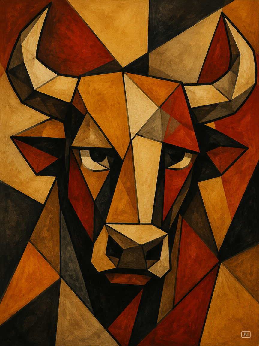 Picasso-style animal portrait image generated by Pippit