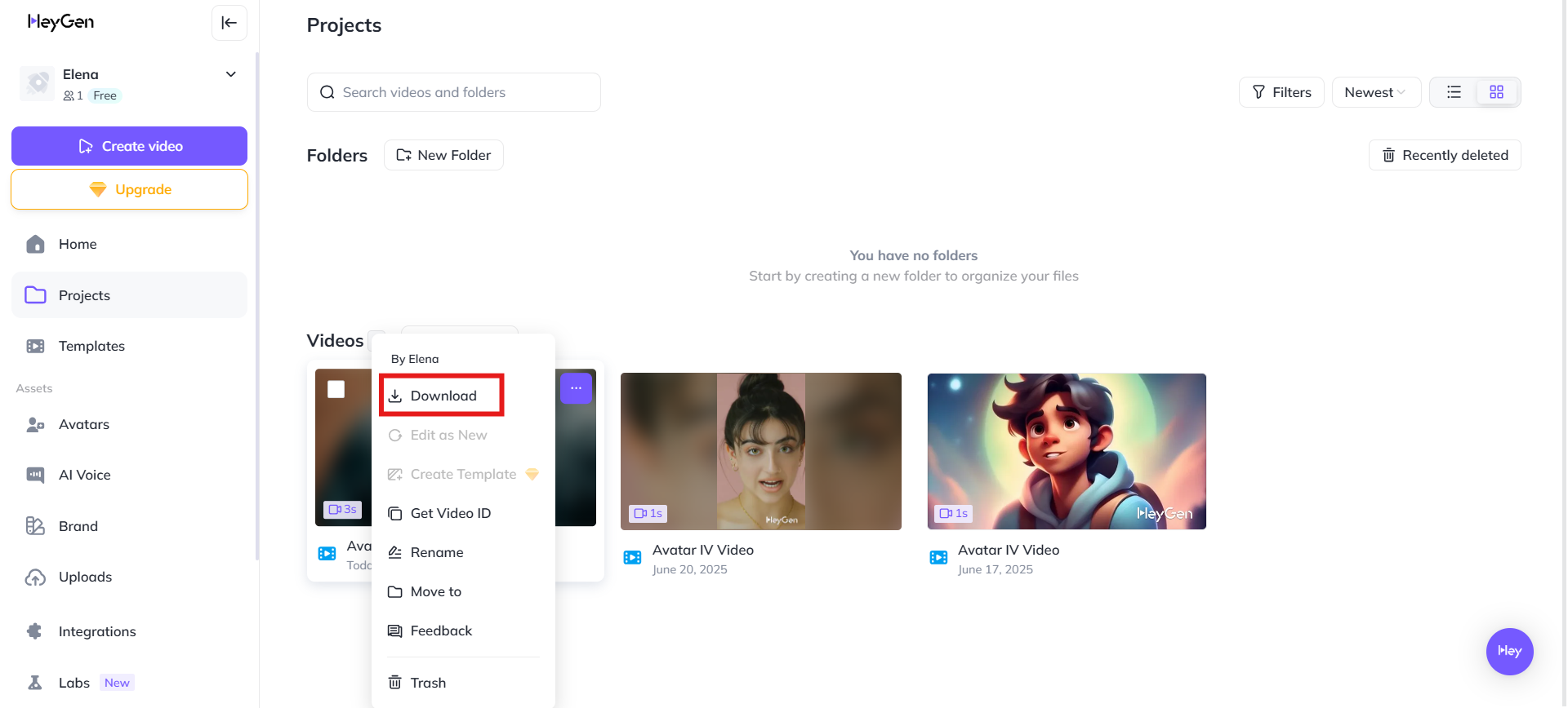 Preview and download