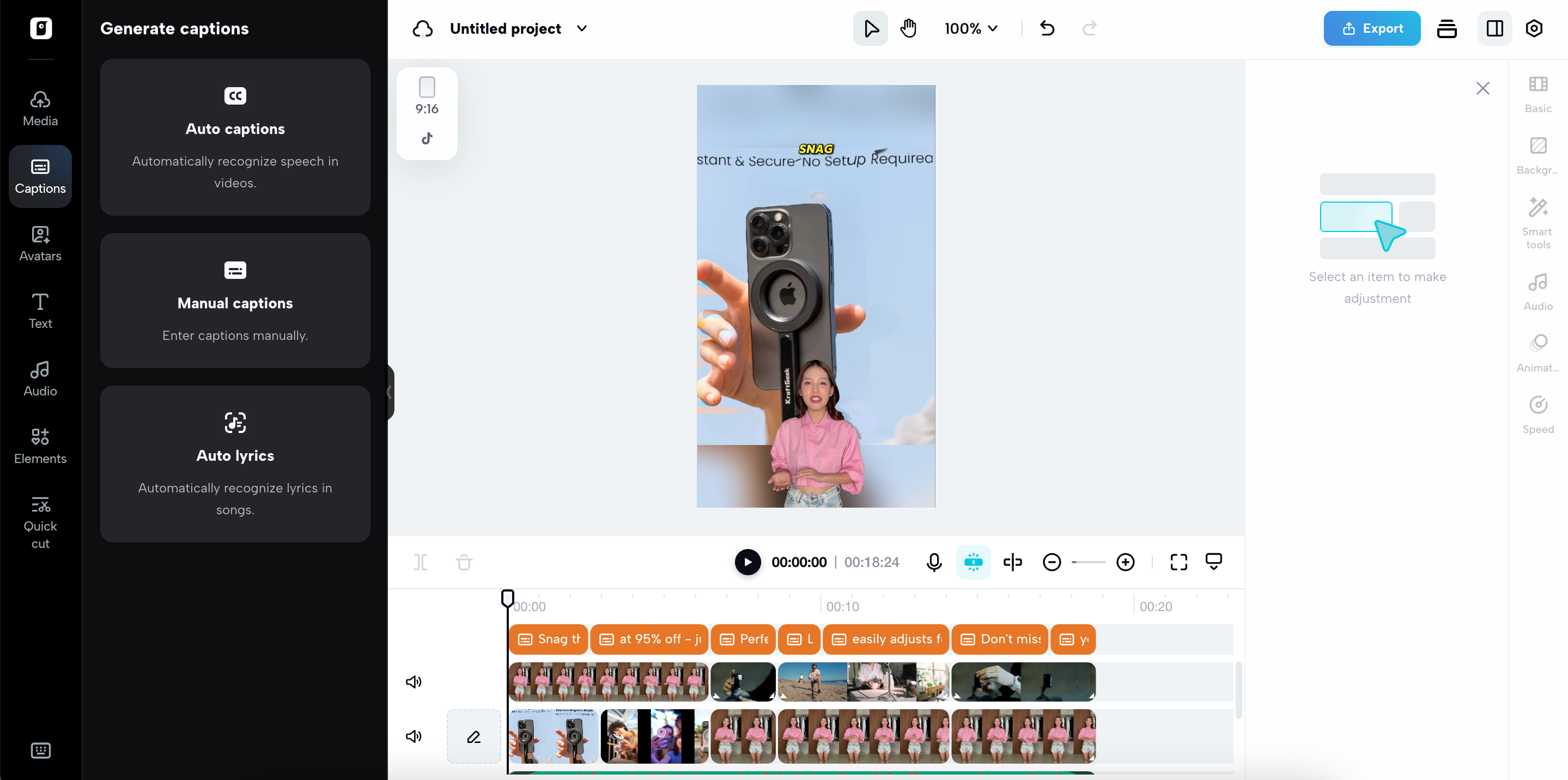 Edit video for digital products