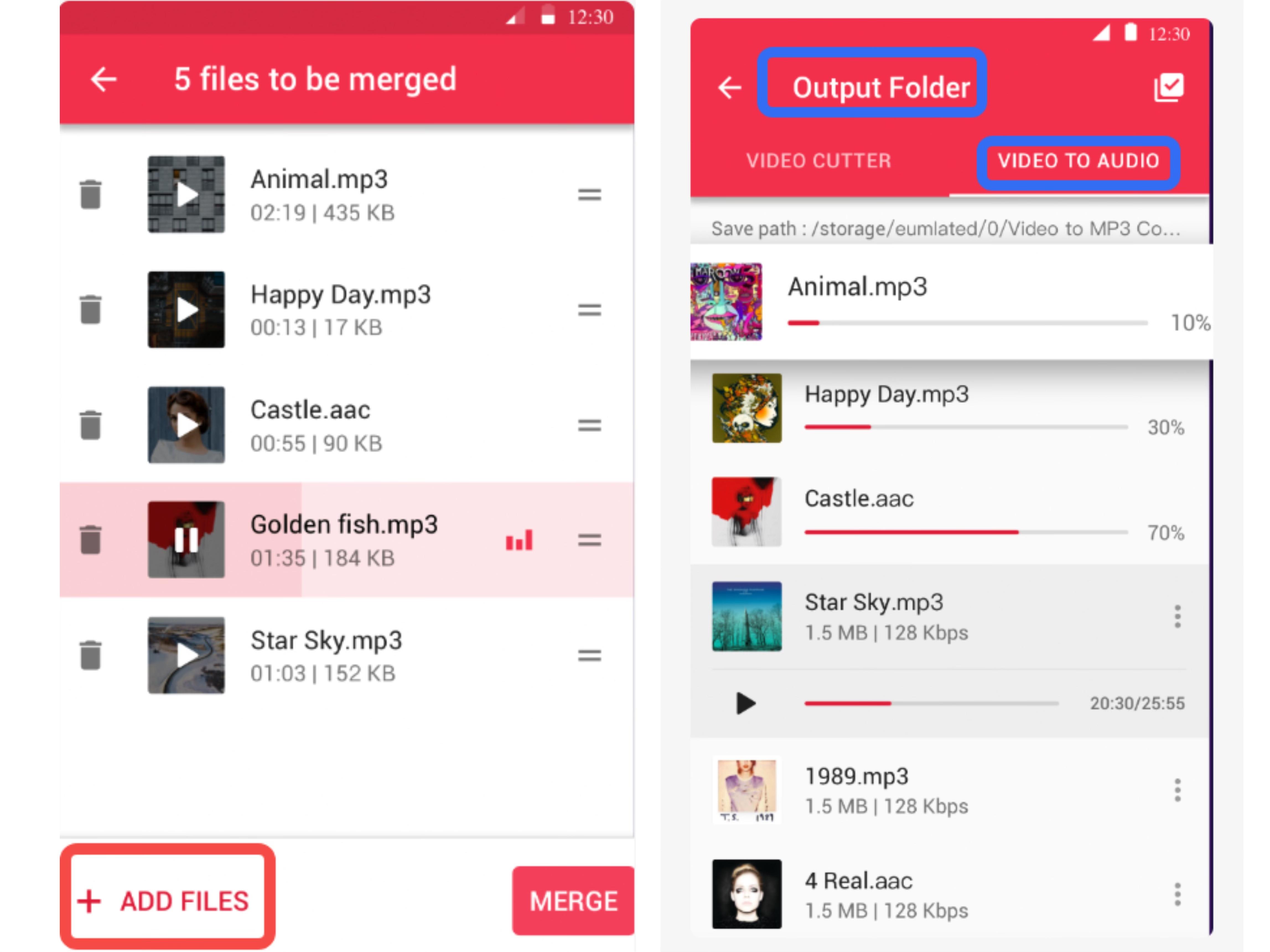 Using Video to MP3 to extract audio from a video and create a custom ringtone.