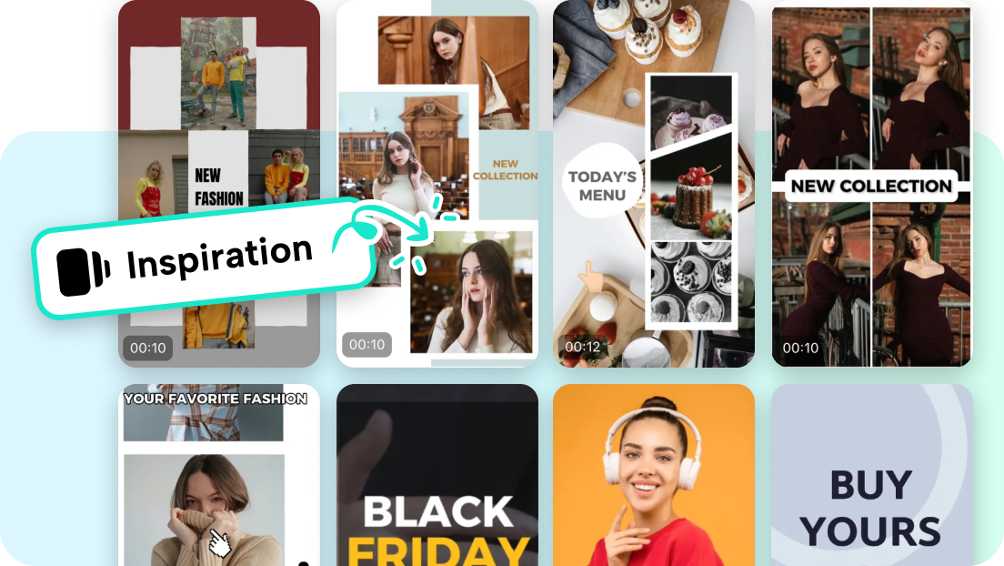 قوالب فيديو متعددة لإنشاء فوري.